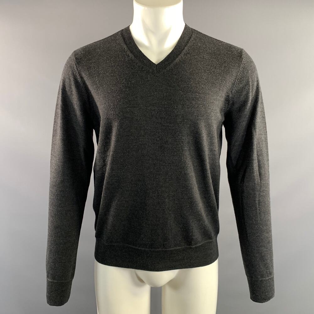 NO BRAND Size S Grey Wool V Neck Sweater